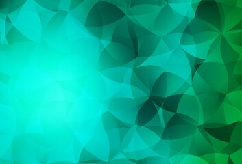 Obraz premium Light Green vector gradient triangles template.