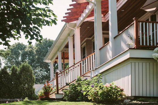 Porch on Contemporary Home