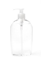 Transparent Plastic Bottle with Cosmetic Product Disinfectant