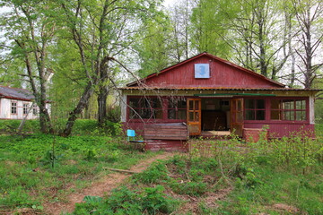 abandoned children's camp building and territory