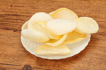 Asian cusine - homemade prawn chips