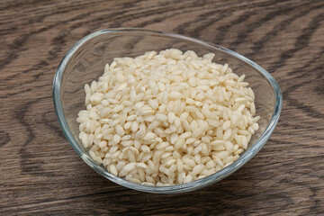 Raw arborio rice for Risotto