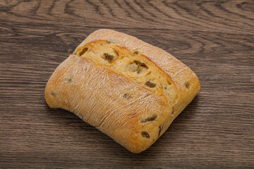 Italian ciabatta bread with olive