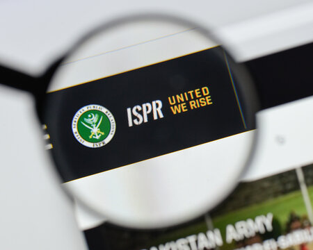 Milan, Italy - August 20, 2018: ISPR website homepage. ISPR logo visible.