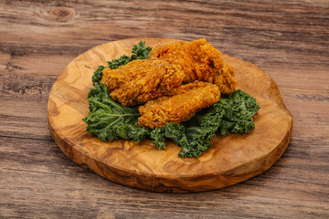 Hot fried crispy chicken wings