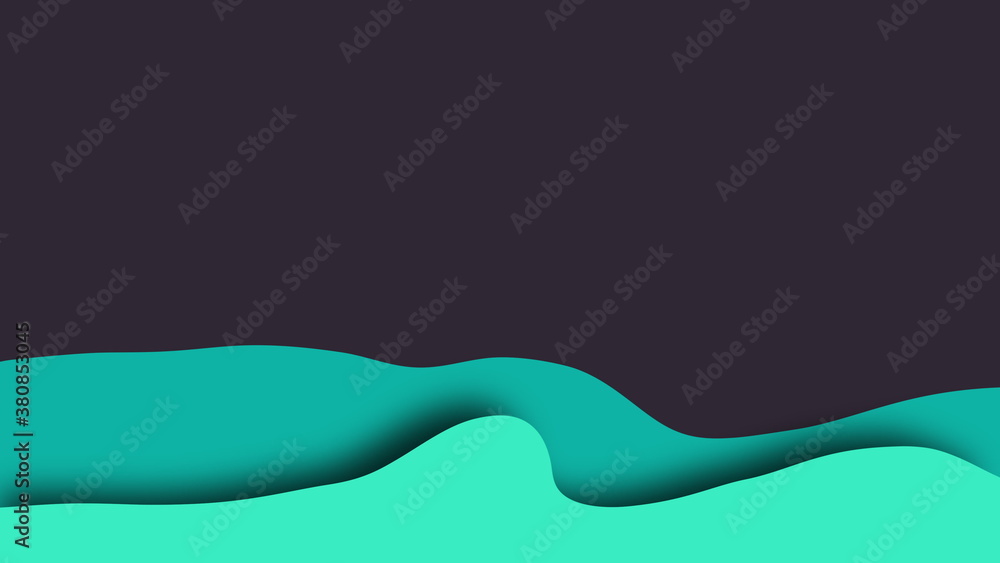 Poster abstract background from color wavy layers. 3d rendering of modern art, computer generated