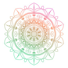 グラデーションのきれいな曼荼羅模様