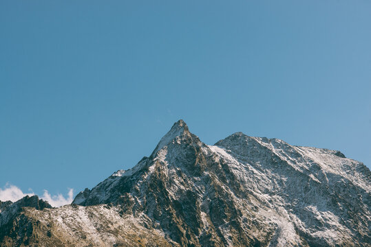 part of the snow-capped mountains