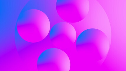 3d render of glowing rings and circles with gradient effect. Computer generated abstract background of vibrance circles