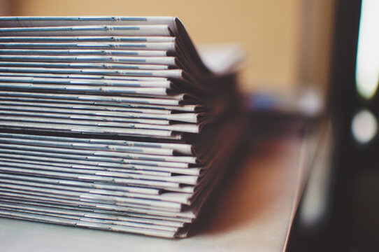 A stack of newspapers