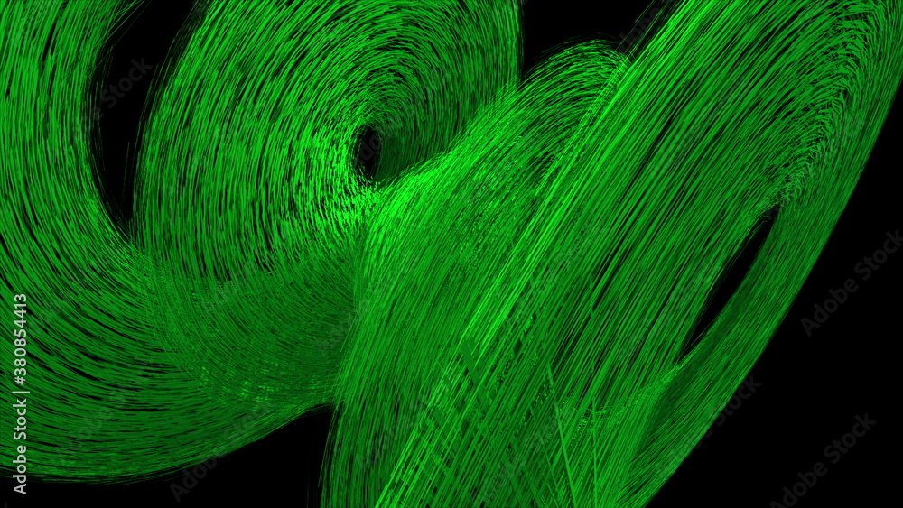 Poster dispersion abstract 3d element, computer generated. 3d rendering spiral composition, futuristic back