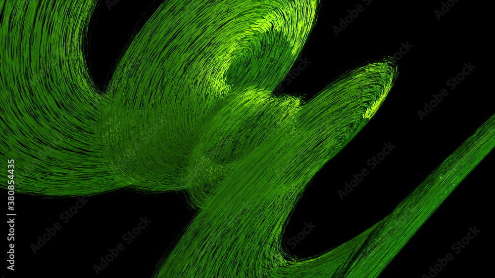 Poster dispersion abstract 3d element, computer generated. 3d rendering spiral composition, futuristic back