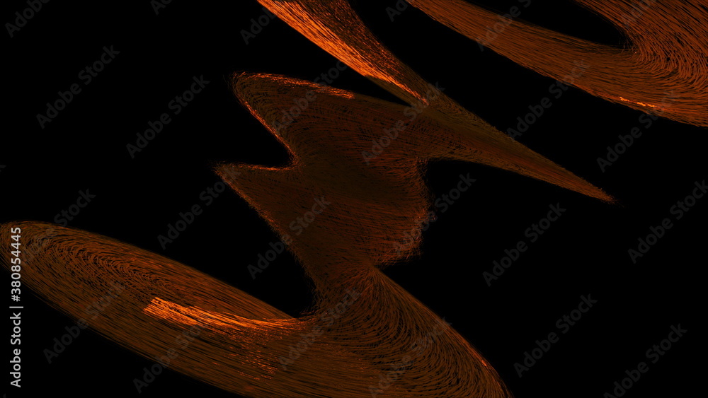 Poster dispersion abstract 3d element, computer generated. 3d rendering spiral composition, futuristic back