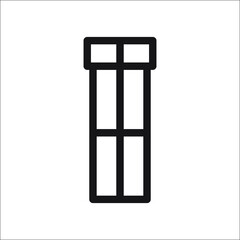 Gift box with ribbon and bow. Present icon illustration on white background. Celebration, sale symbol. New year, birthday, festive symbol.  Flat web icons for advertising, social media, online shops. 