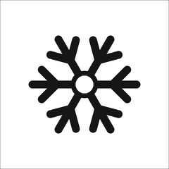 Snowflake vector icon. Winter eps symbol. Cold weather snowfall sign. Low temperature, frost, freeze vector illustration. Freezing technology. New Year, Christmas season. Flat web icons.
