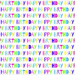 Fototapeta na wymiar seamless pattern colorful happy birthday text
