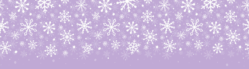 Naklejka na ściany i meble Beautiful Christmas banner with festive snowflakes. Xmas ornament. Vector