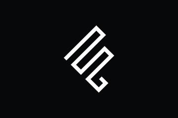 Minimal Innovative Initial MF logo and FM logo. Letter MF FM M F creative elegant Monogram. Premium Business logo icon. White color on black background