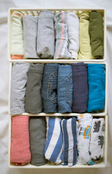 Neatly folded clothes