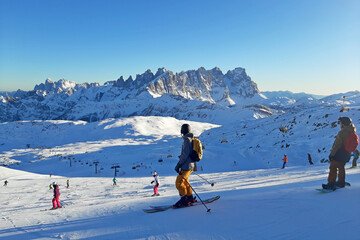 Naklejka na ściany i meble Ski Area Dolomiti Veneto Italia