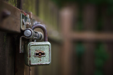 padlock on the garden gate