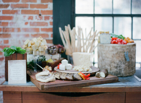 Elegant Aged Cheese Display