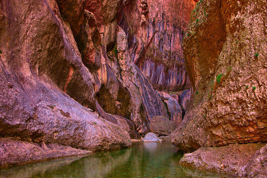 Geological canyon in beceite, Aragon. Spain