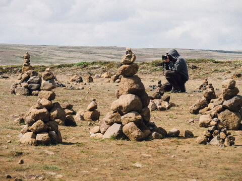 Photographer taking pictures in Iceland