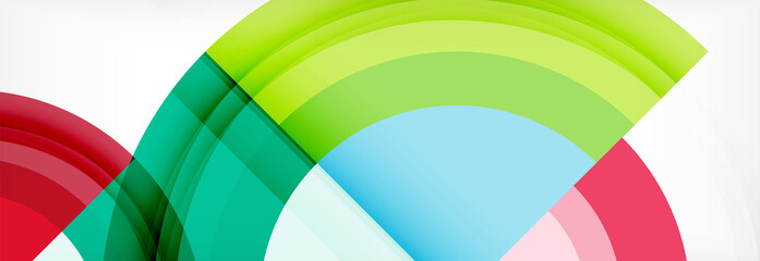 Round shapes, triangles and circles. Modern abstract background