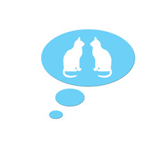  Symbol cat in the thought.