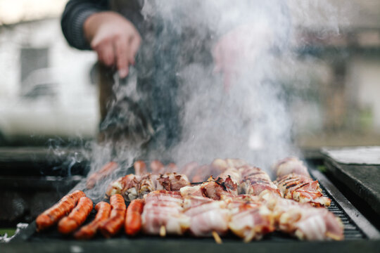 Barbecue and smoke