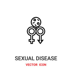 Sexual disease vector icon. Modern, simple flat vector illustration for website or mobile app.Sexual disease symbol, logo illustration. Pixel perfect vector graphics	