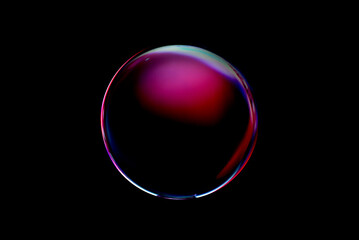 Blurry image of a shiny crystal ball with abstract blurry colorful pattern. Abstract lensball in...
