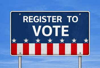 Register to Vote - roadsign message