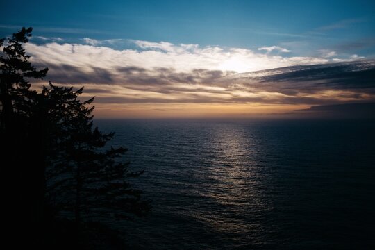 The Oregon Coast at Sunset.