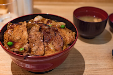 Obihiro pork bowl which is Hokkaido(Japan) specialty
