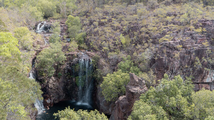 Air view of Waterfall in National Park Australia