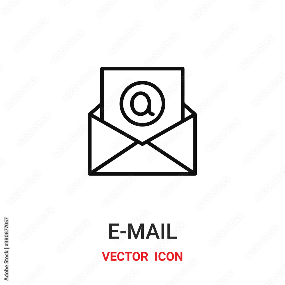 Poster e-mail icon vector symbol. e-mail symbol icon vector for your design. modern outline icon for your w