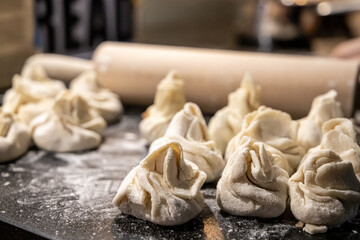 Preparing tasty dumplings at home