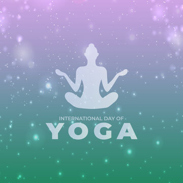 International yoga day design human meditation vector illustration