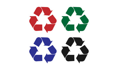 Recycle symbol icon vector illustration design. Recycling sign.