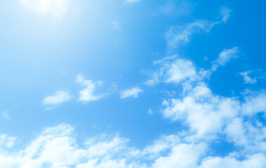 blue sky with beautiful natural white clouds	
