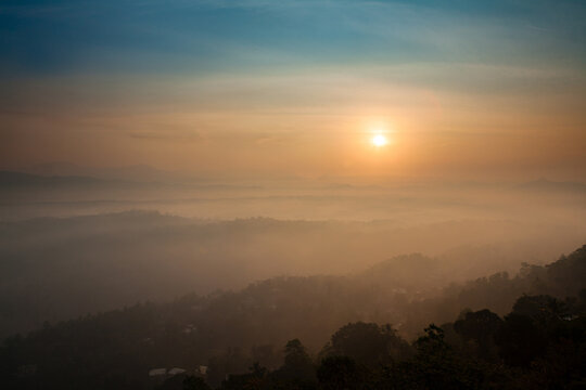 Sunrise over Kandy Sri Lanka