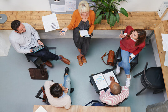 Group of business people having meeting