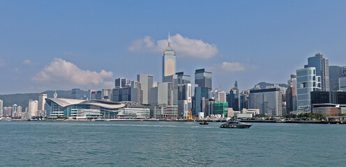 Obraz premium Modern architecture in Hong Kong bay