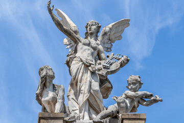 Close-up of statue on the state theatre Wiesbaden