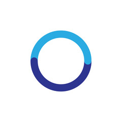 Fototapeta premium Recycle blue circle logo design vector