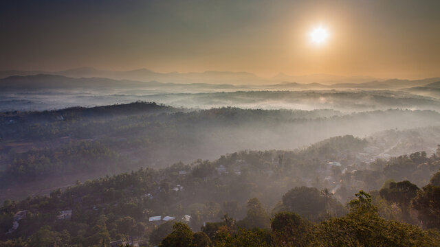 Sunrise over Kandy Sri Lanka