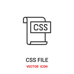 Css vector icon. Modern, simple flat vector illustration for website or mobile app.Css file symbol, logo illustration. Pixel perfect vector graphics	