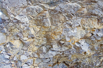 close-up relief of the rocks